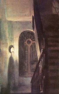 Менцель Адольф (Лестничная площадка при ночном освещении)