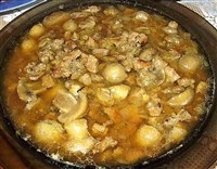 Мясо с грибами
