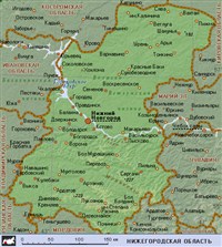 Нижегородская область (географическая карта) (2)