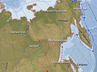 ОСВОЕНИЕ ДАЛЬНЕГО ВОСТОКА (карта маршрута)