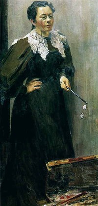 ОСТРОУМОВА-ЛЕБЕДЕВА Анна Петровна (портрет работы Малявина)