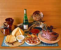 Осьминог с сыром, жареный