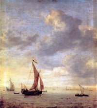 ПОРСЕЛЛИС Ян (Парусники в море в ветреный день)