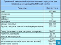 ПРИМЕРНЫЙ ЕЖЕДНЕВНЫЙ ПЕРЕЧЕНЬ ПРОДУКТОВ