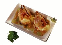 Перепела с виноградом