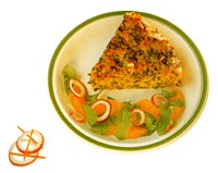 Пирог-ризотто со шпинатом