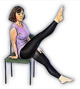 Подъемы ног. Фиксация носком вперед