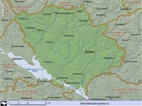 Полтавская область (географическая карта)