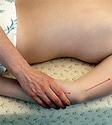 Прямолинейное поглаживание на внутреннем участке предплечья