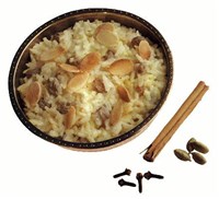 Пудинг рисовый с шафраном