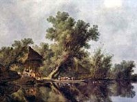 Рейсдал Саломон (Речной пейзаж с паромом)