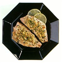 Рыба красный лютианус под кориандром