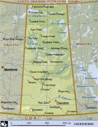 САСКАЧЕВАН (географическая карта)