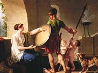 СПАРТАНСКОЕ ВОСПИТАНИЕ (со щитом или на щите)