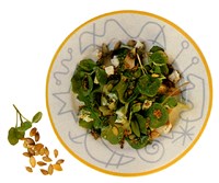 Салат с кресс-салатом и сыром