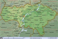 Саратовская область (географическая карта)