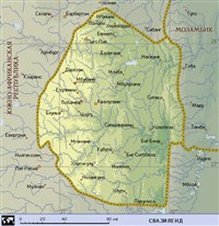 Свазиленд (географическая карта)