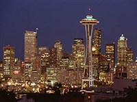 Сиэтл (панорама ночного города)
