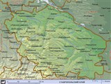 Ставропольский край (географическая карта)