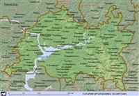ТАТАРСТАН (географическая карта)