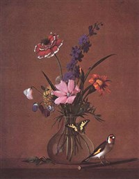 Толстой Федор Петрович (Букет цветов, бабочка и птичка)