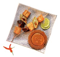 Тофу с пореем и грибами