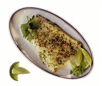 Треска с корочкой из петрушки