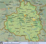Тульская область (географическая карта)