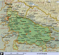 УТТАР-ПРАДЕШ (географическая карта)