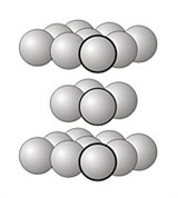 Упаковки плотнейшие (плоские слои с квадратной симметрией)