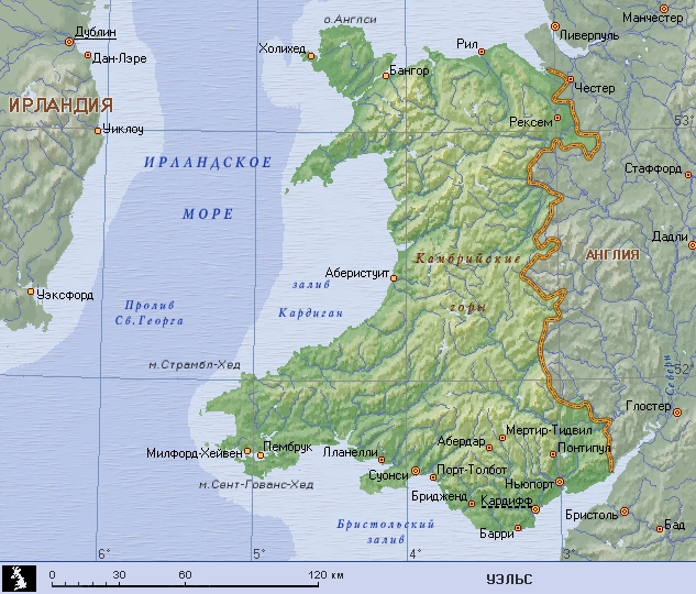 Где находится уэльс. Уэльс карта географическая. Cambrian Mountains на карте Великобритании. Полуостров Уэльс на карте. Уэльс Англия на карте.