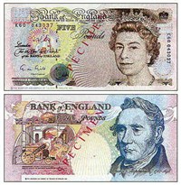 ФУНТ СТЕРЛИНГОВ Английский (5). 1990 г