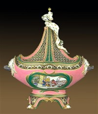 Фарфор («Розовый попурри» в стиле шинуазри для мадам де Помпадур. Работа Клода Дюплесси. 1760 год.)