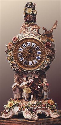 Фарфор (Часы c пасторальной сценкой)