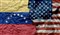 Флаги США и Венесуэлы (коллаж)