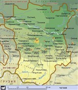 Чечня (географическая карта)