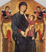 Чимабуэ (Мадонна с младенцем и ангелами)