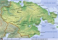 Чукотский автономный округ (географическая карта)