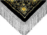 Шаль (испанская шаль с бахромой)