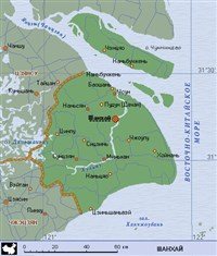 Шанхай (географическая карта)