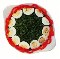 Шпинат с перцем