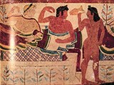 Этруски (сцена пира из этрусской гробницы Леопардов)
