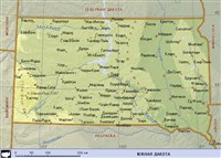 ЮЖНАЯ ДАКОТА (географическая карта)