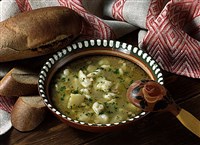 Юшка грибная с галушками