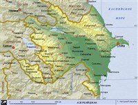 Азербайджан (географическая карта)