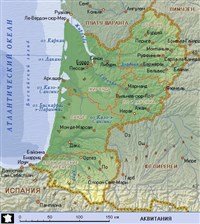 Аквитания (географическая карта)