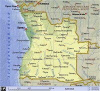 Ангола (географическая карта)