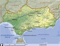 Андалусия (географическая карта)