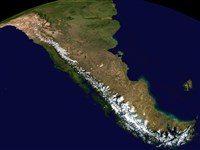 Анды горы (снимок со спутника, 2005)