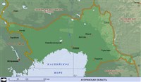 Атырауская область (географическая карта)